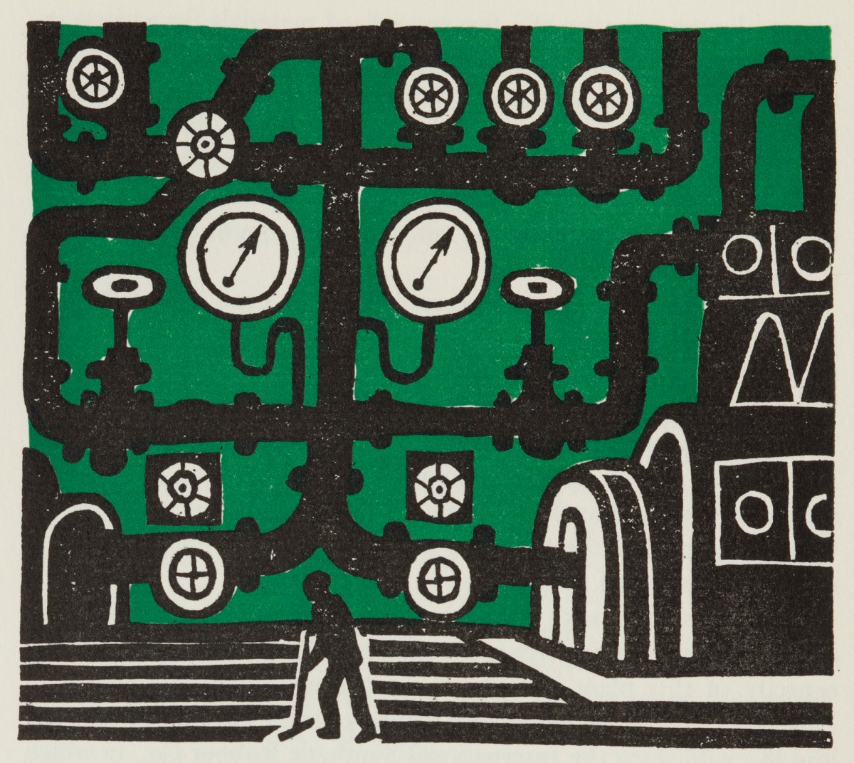 Edward Bawden RA, Synthetic rubber plant