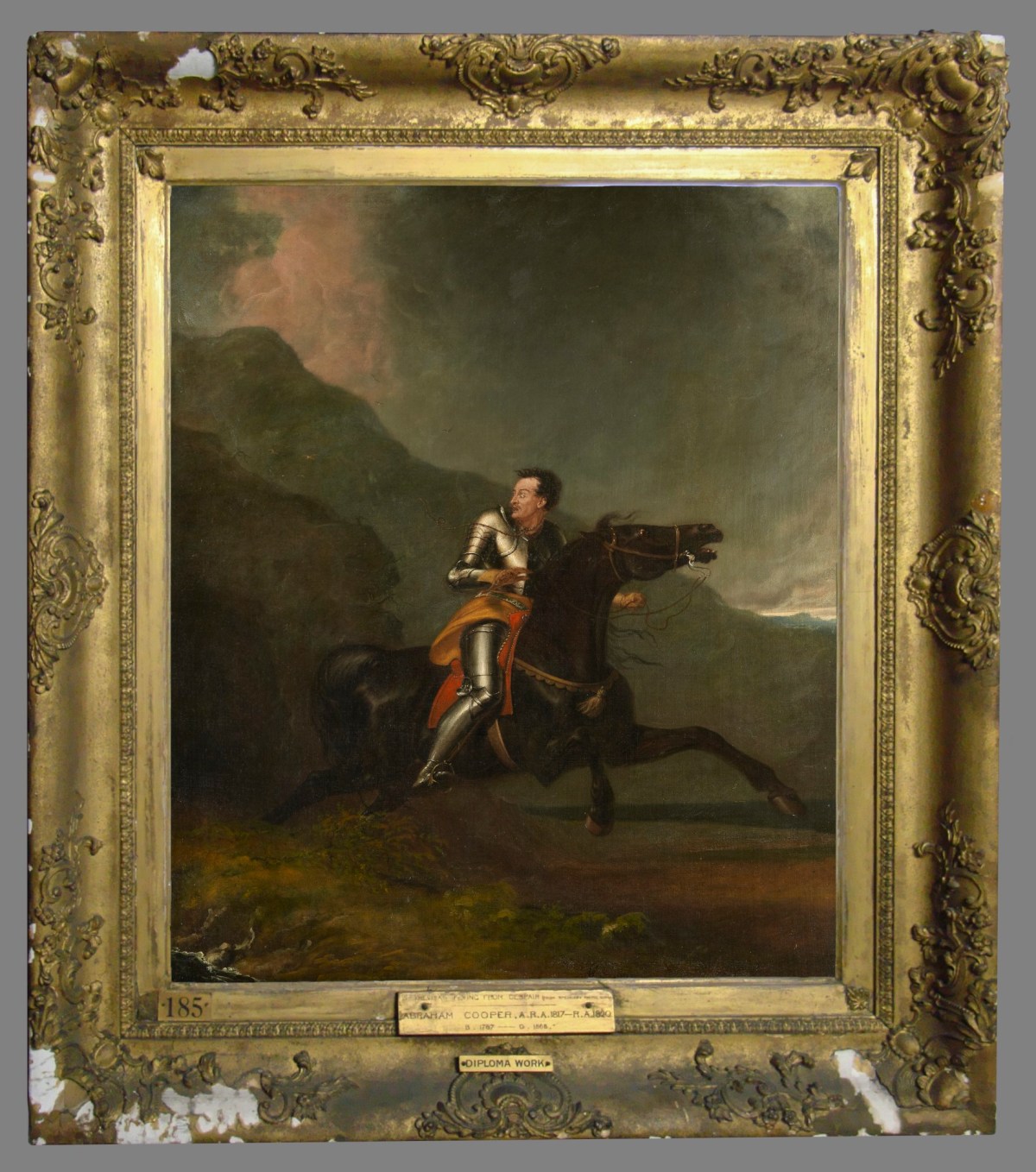 Unknown, Frame for Abraham Cooper RA 'Sir Trevisan fleeing from Despair'