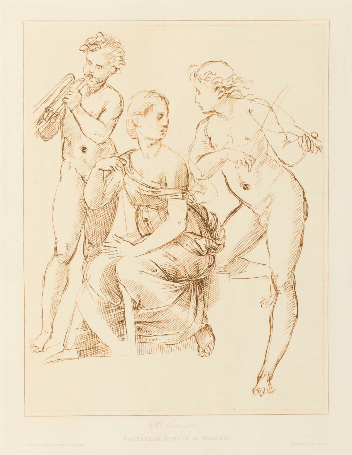William Long, 'A Concert' after a drawing attributed to Raffaello Sanzio
