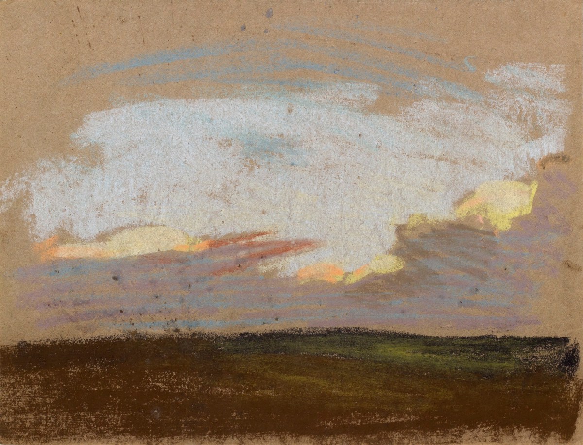 Sir George Clausen RA, Study of sky with landscape