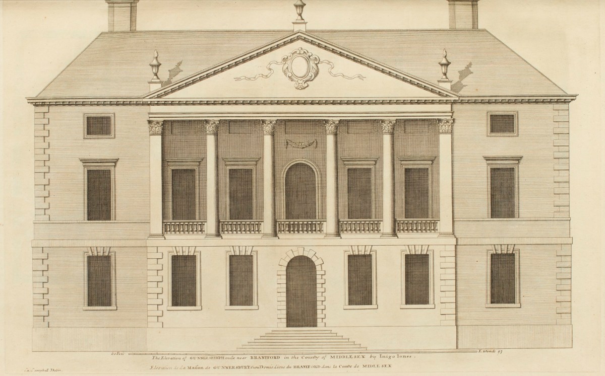 Colen Campbell, The elevation of Gunnesbury House in Brentford
