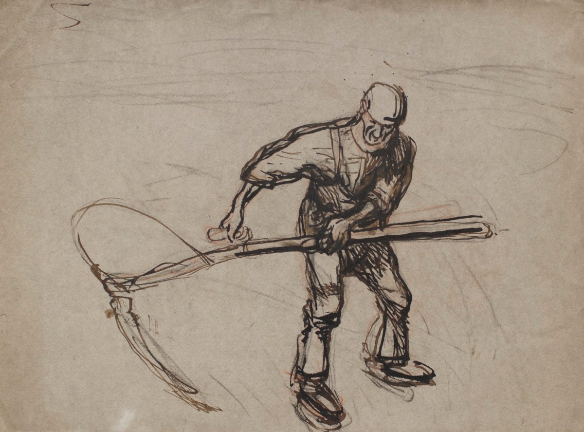 Sir George Clausen RA, Study for 'The Old Reaper'