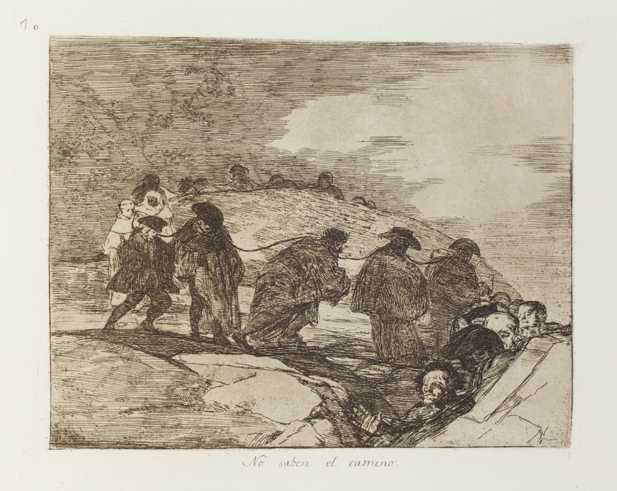 Francisco Goya, 'No saben el camino.'