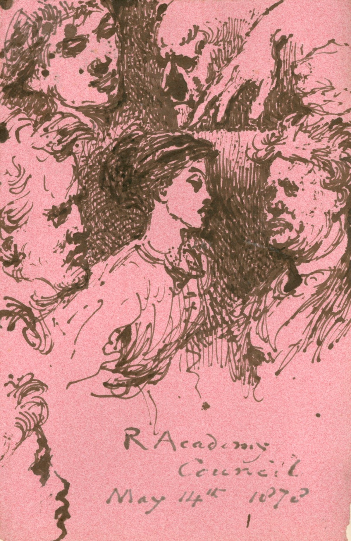 Sir John Gilbert RA, Sketches drawn at the Royal Academy Council meeting