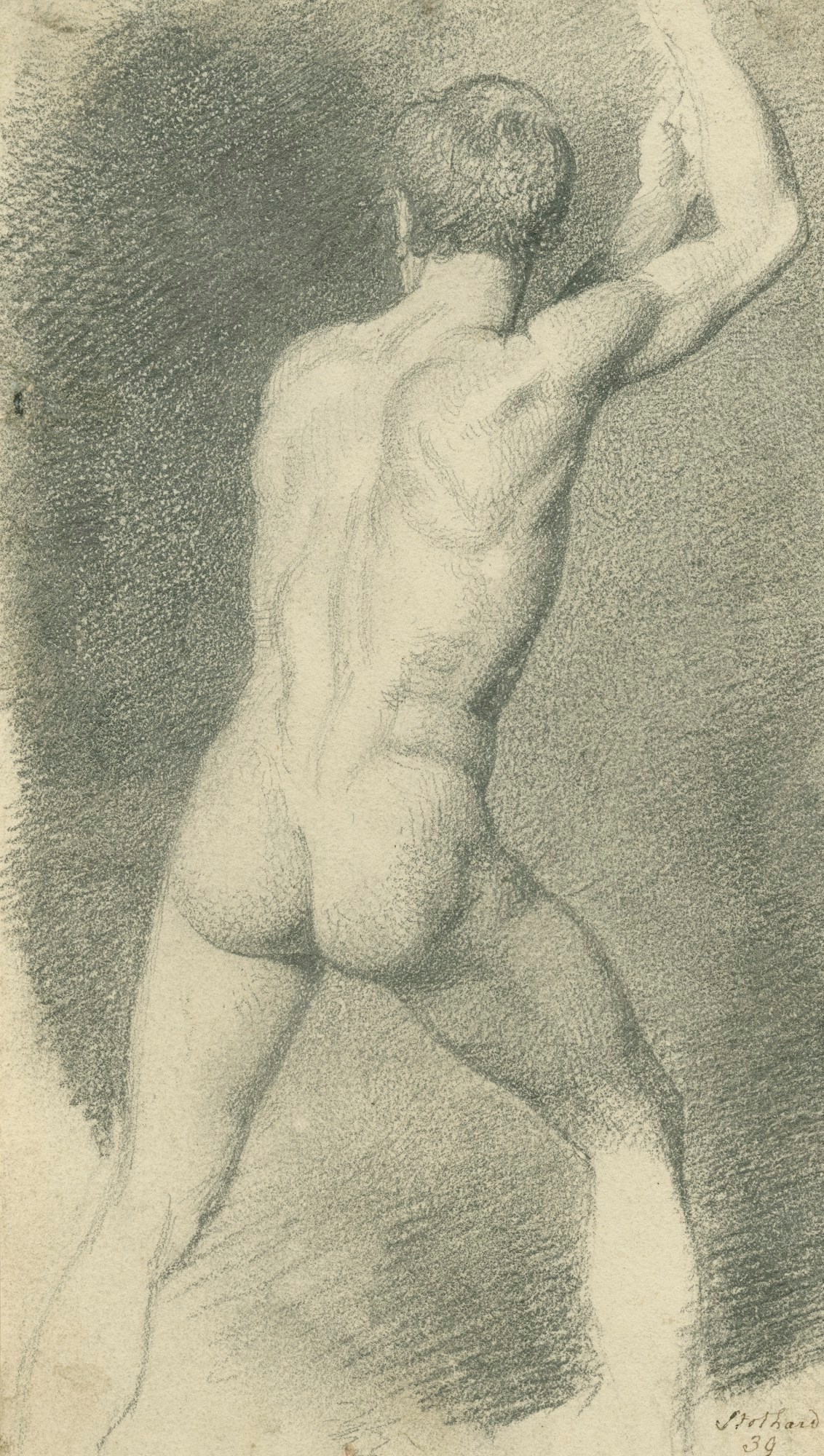 Thomas Stothard RA, Standing male nude viewed from the back