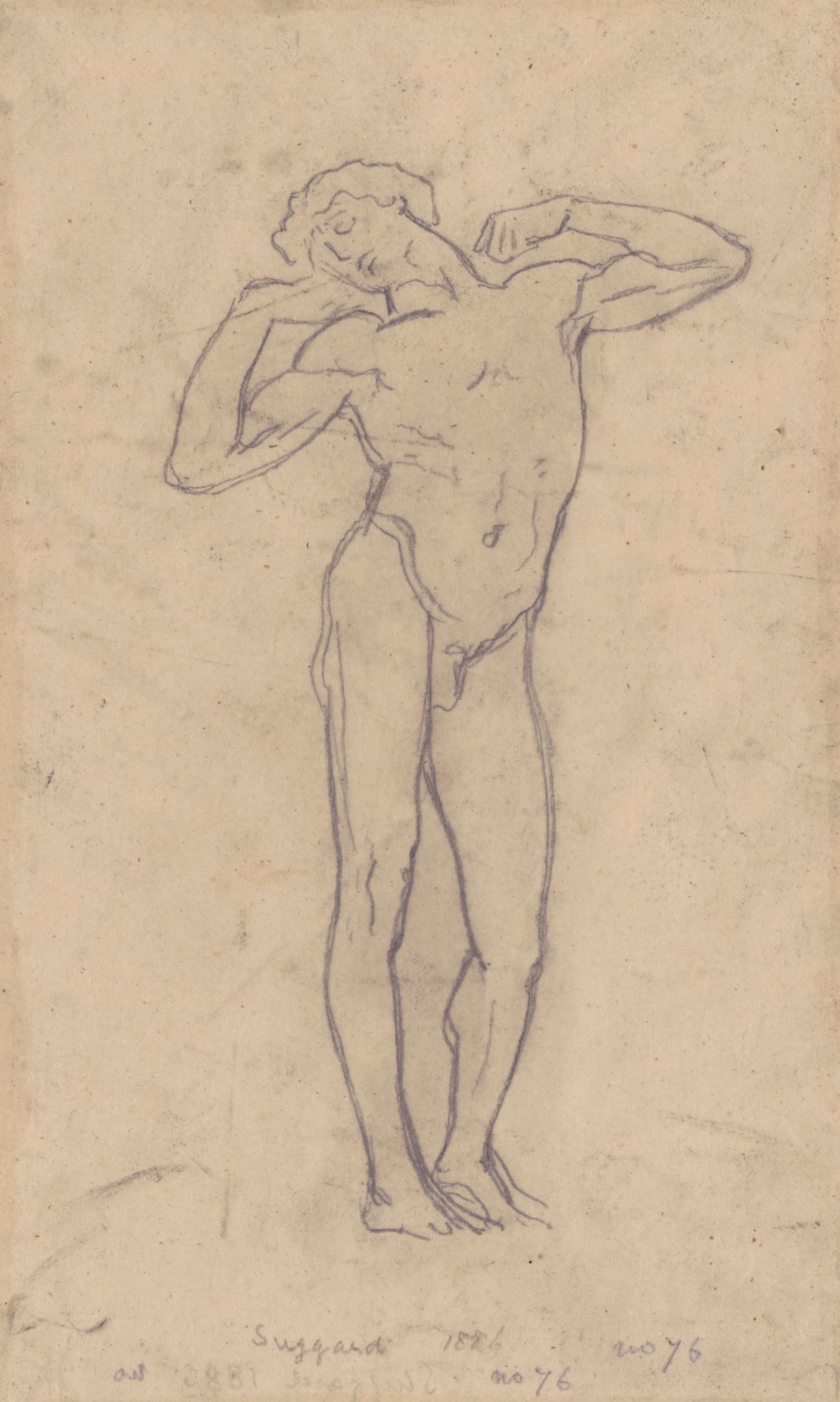 Lord Leighton PRA, Tracing for 'The Sluggard'