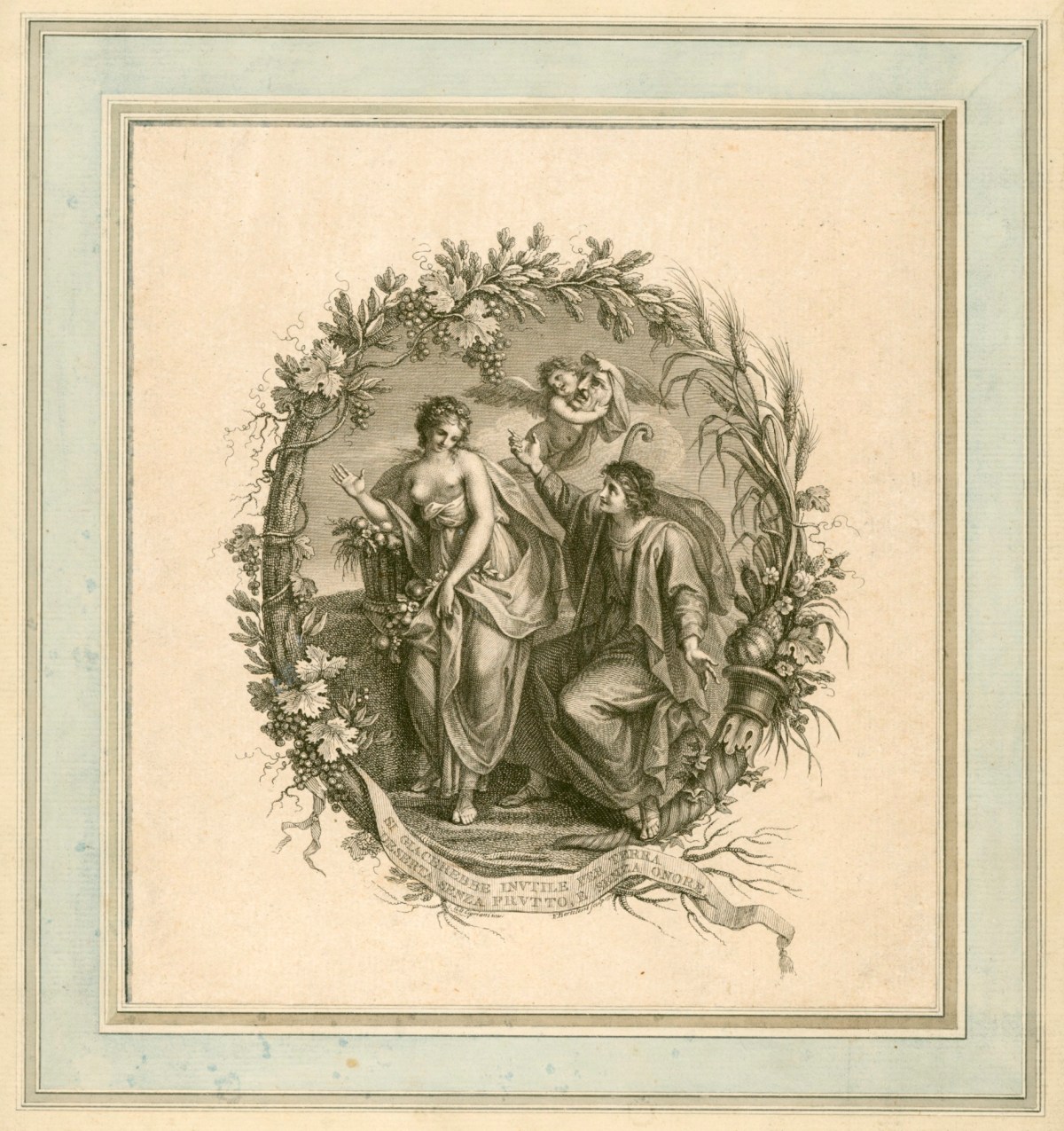 Francesco Bartolozzi RA, Vertumnus and Pomona masquerade ticket