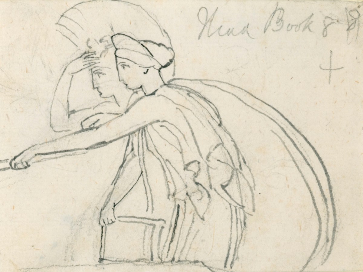 John Flaxman RA, Juno and Minerva Going to Assist the Greeks