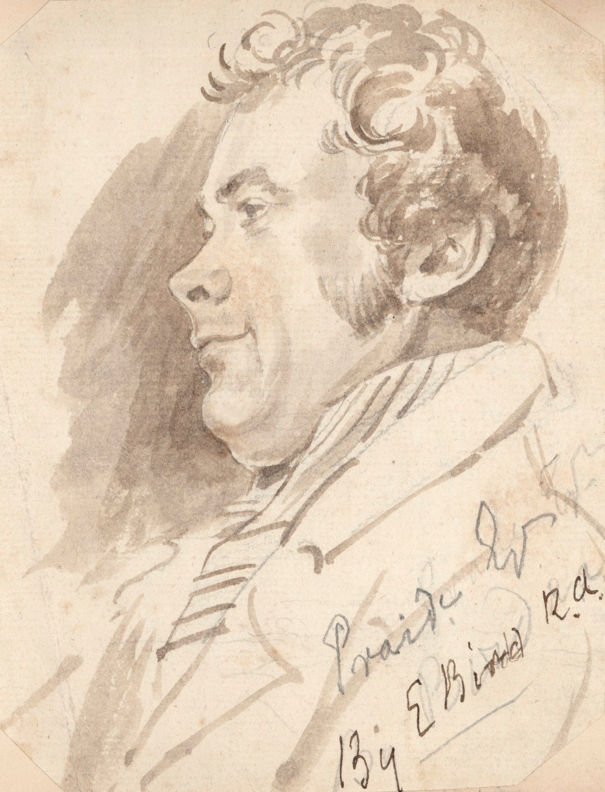 Edward Bird RA, Portrait sketch of a Mr Praed