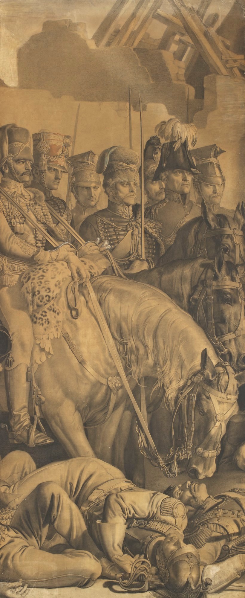 Daniel Maclise RA, Cartoon for 'The Meeting of Wellington and Blücher After the Battle of Waterloo'