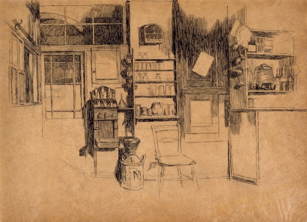 Sir Walter Westley Russell RA, Interior of a bar