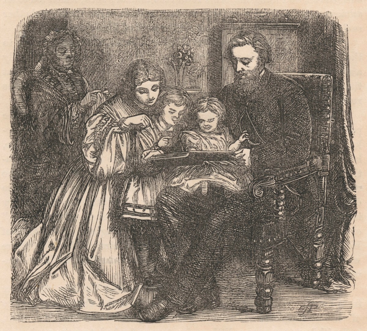 Sir Edward Poynter Bt. PRA, The Home Circle, an illustration to the Painter's Glory.