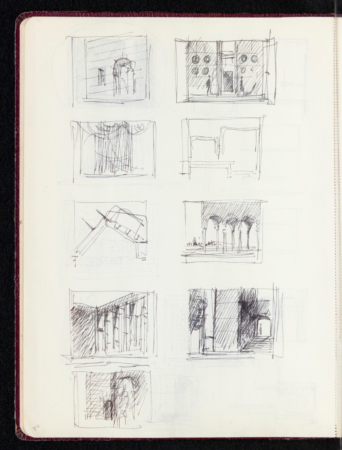 Sir Hugh Casson PRA, Sketchbook with designs and notes