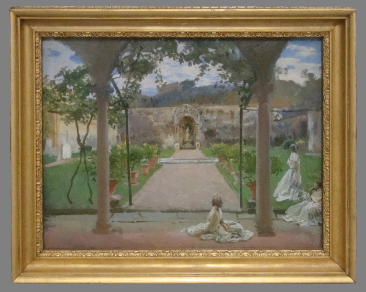 Charles Mitchell May - London, Frame for John Singer Sargent RA 'At Torre Galli: Ladies in a Garden'