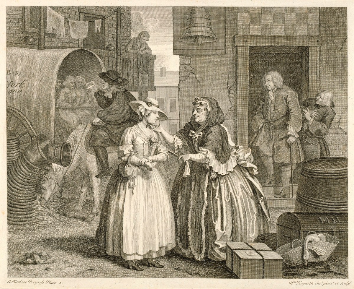 William Hogarth, A Harlot's Progress Plate 1