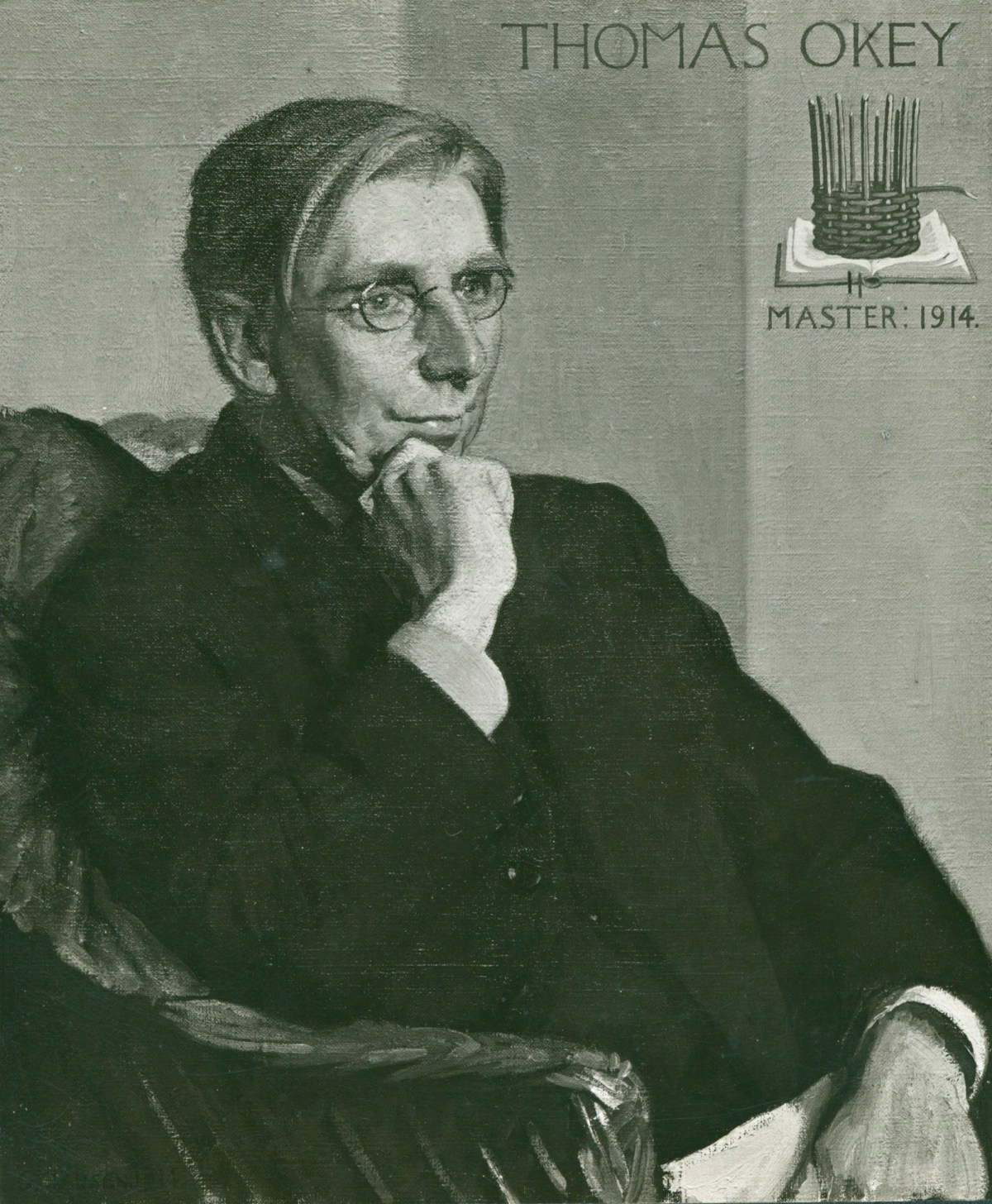 Unidentified photographer, Photograph of George Clausen's portrait of Thomas Okey Esq. (coll. Art Worker's Guild)