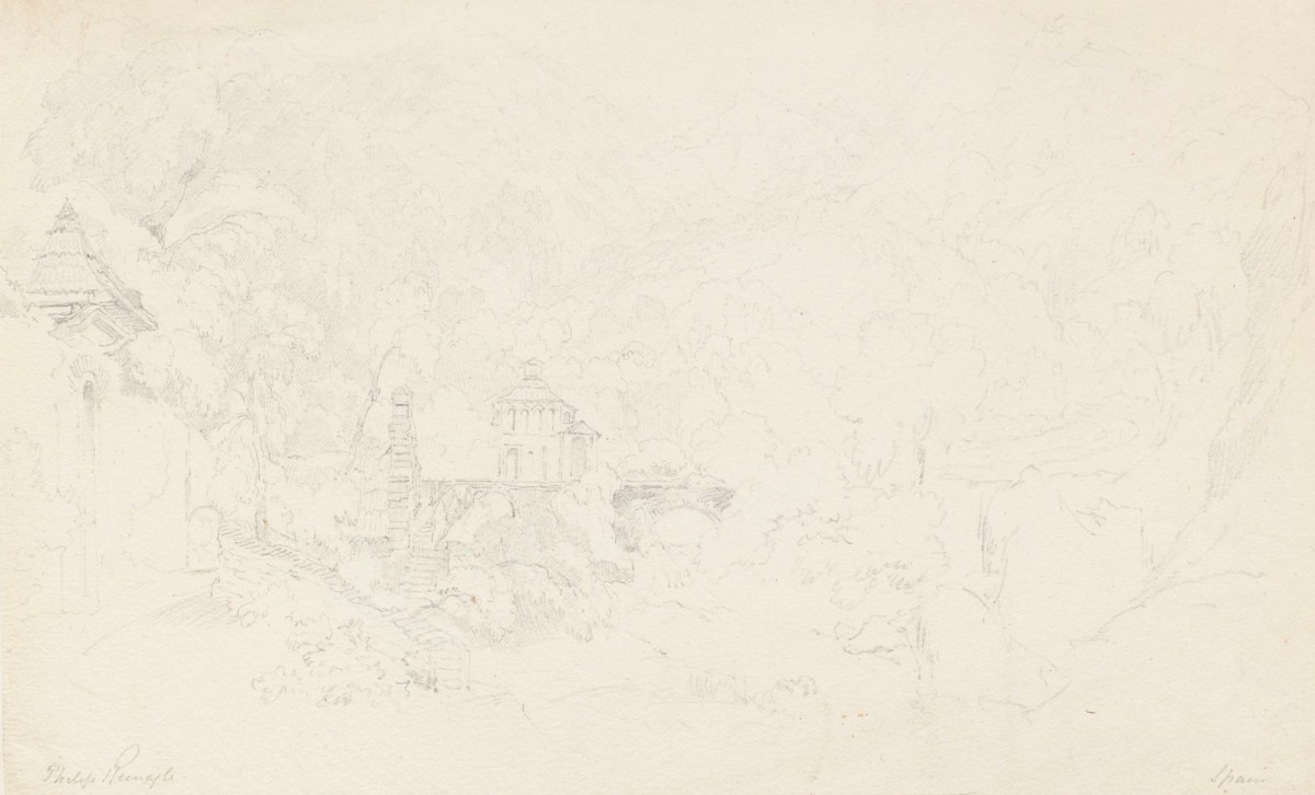 Philip Reinagle RA, Woodland and buildings in Spain