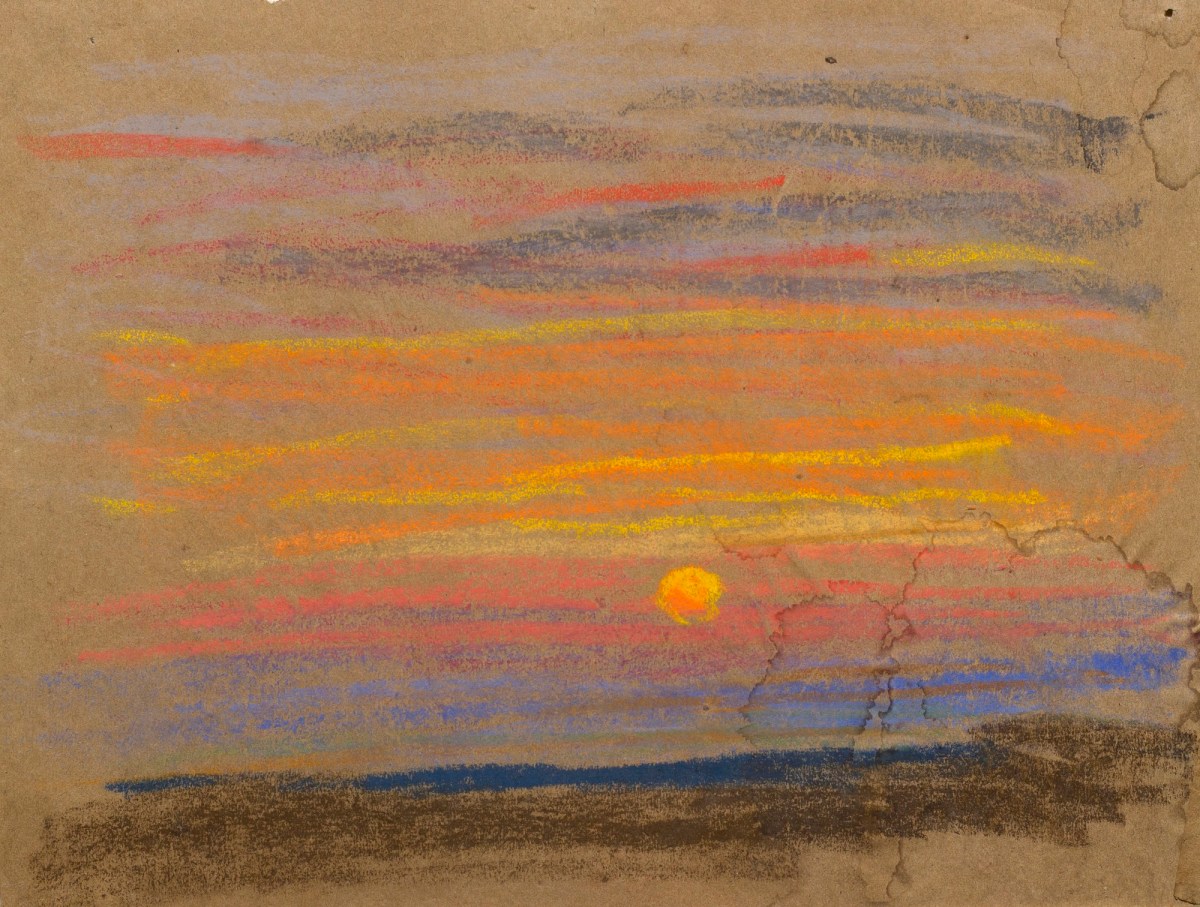 Sir George Clausen RA, Study of a sunset