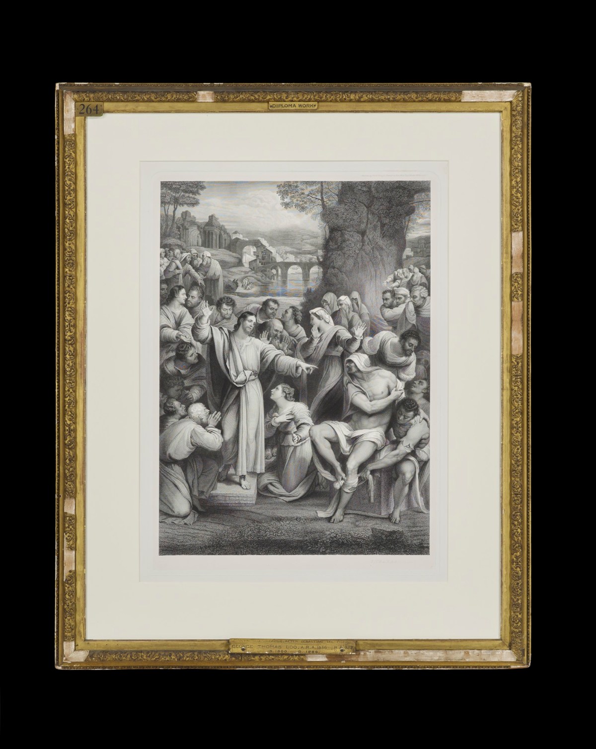 Unknown, Frame for George Thomas Doo after Sebastiano del Piombo 'The Raising of Lazarus'