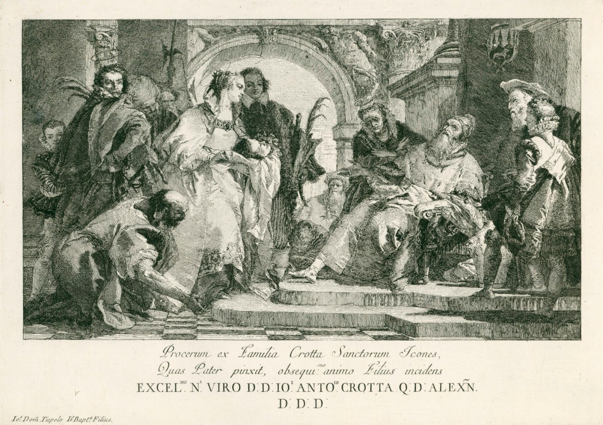 Giandomenico Tiepolo, The Patron Saints of the Crotta family