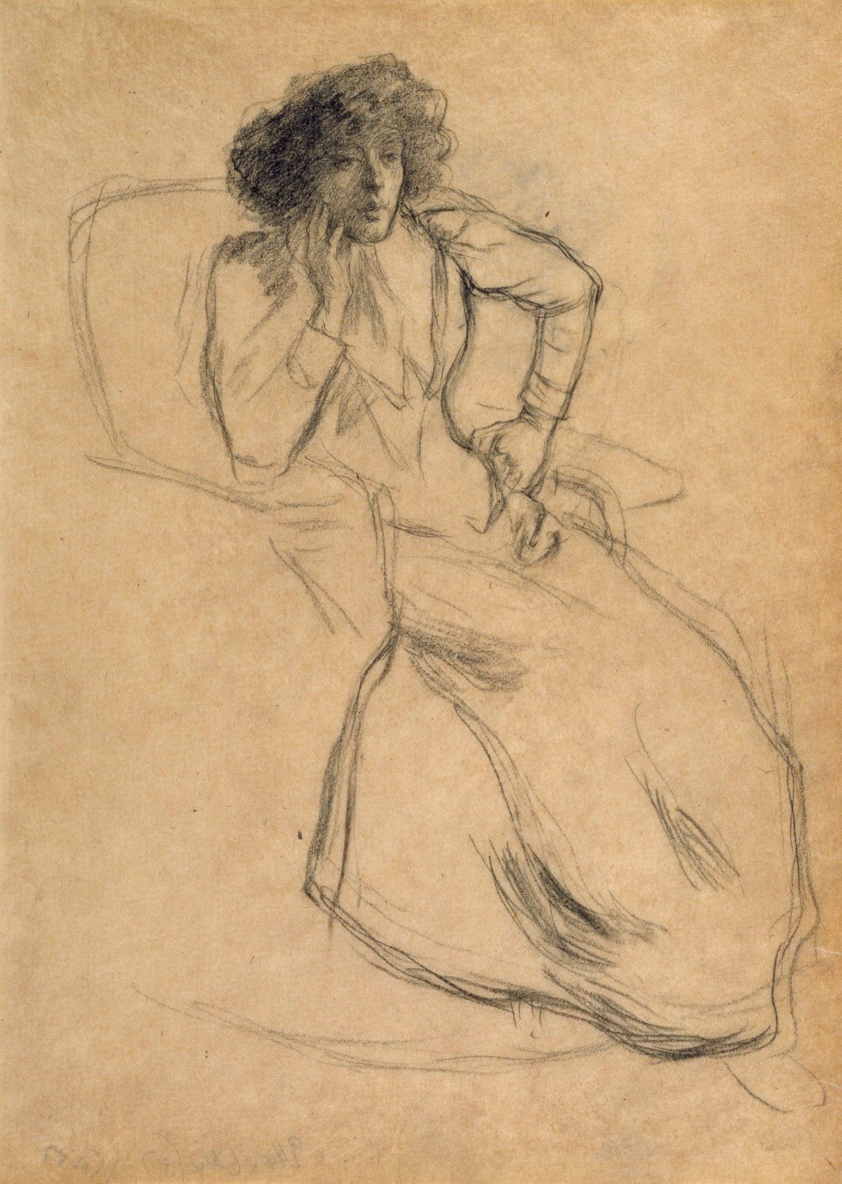 Sir Walter Westley Russell RA, Woman sitting in armchair