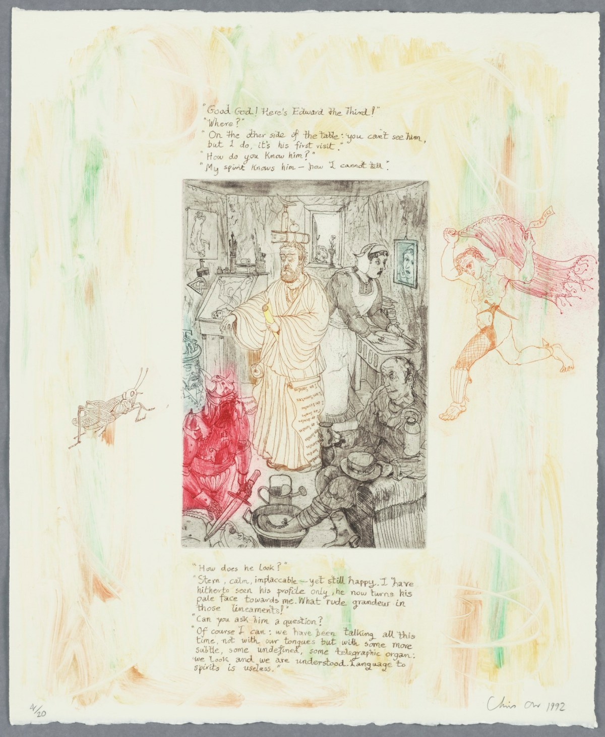 Chris Orr RA, The Life of W. Blake, 'Blake and Socrates'