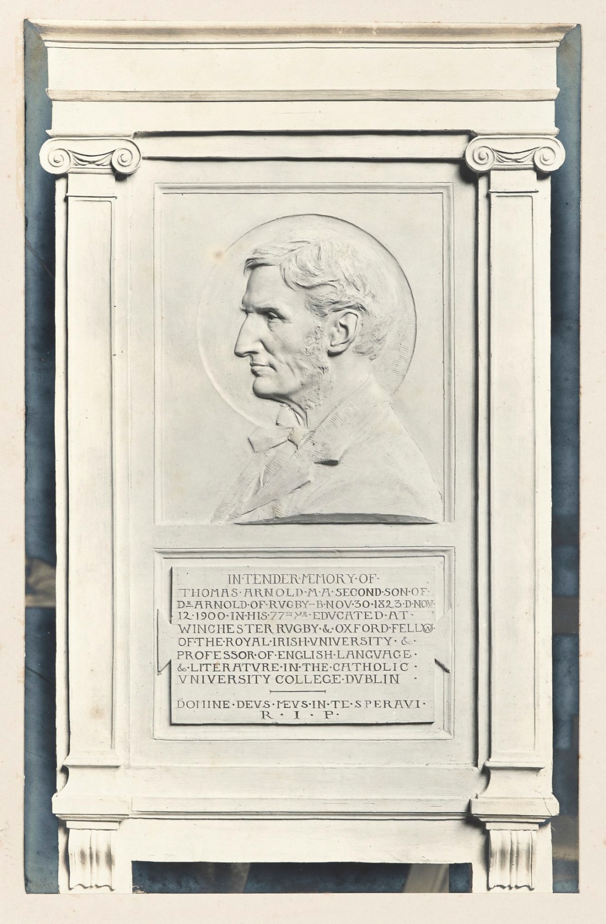 Unidentified photographer, Memorial relief to Thomas Arnold, 1823-1900