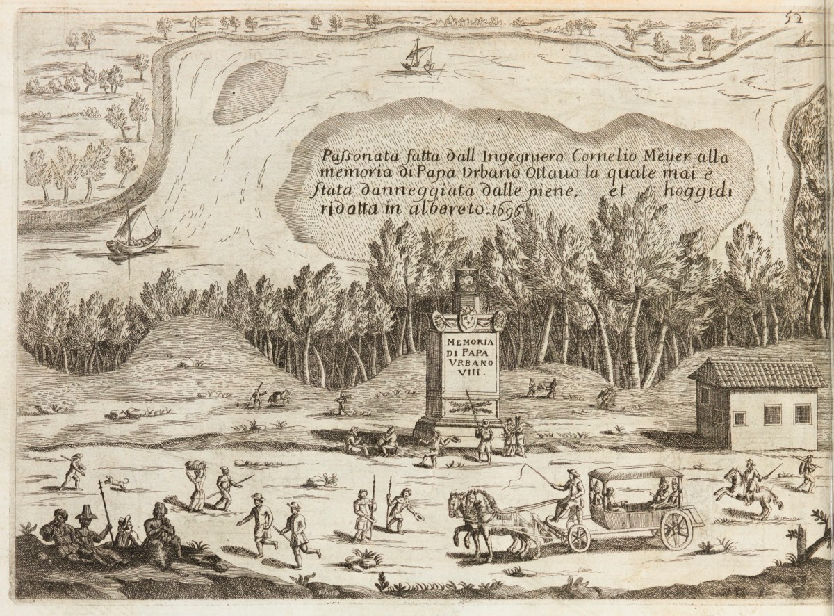 Cornelis Jansz Mejjer, Jetty erected on the Tiber in honour of Pope Urban VIII in 1696