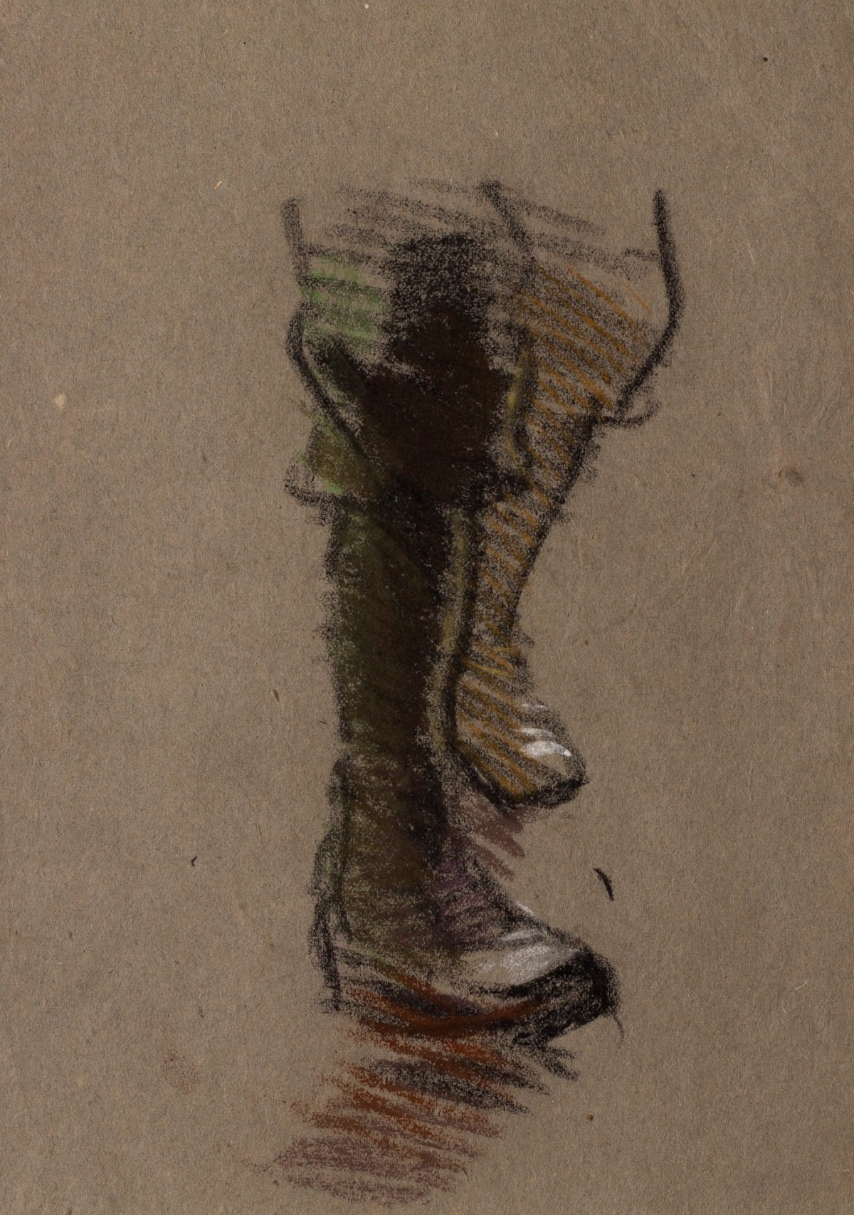 Sir George Clausen RA, Study of a pair of legs, relating to 'The Gap in the Hedge'