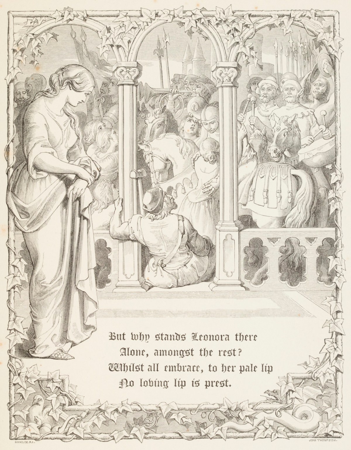 Daniel Maclise RA, 'But why stands Leonora there...'