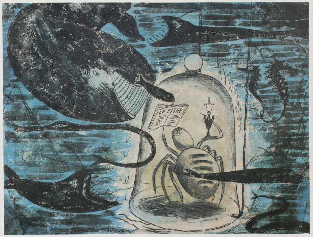 Edward Bawden RA, The Welsh Polypod deep-sea diving in a bell-jar