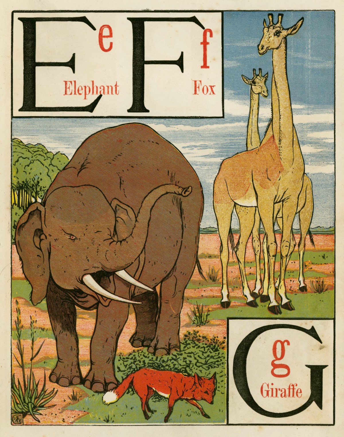 Walter Crane, 'E F G'