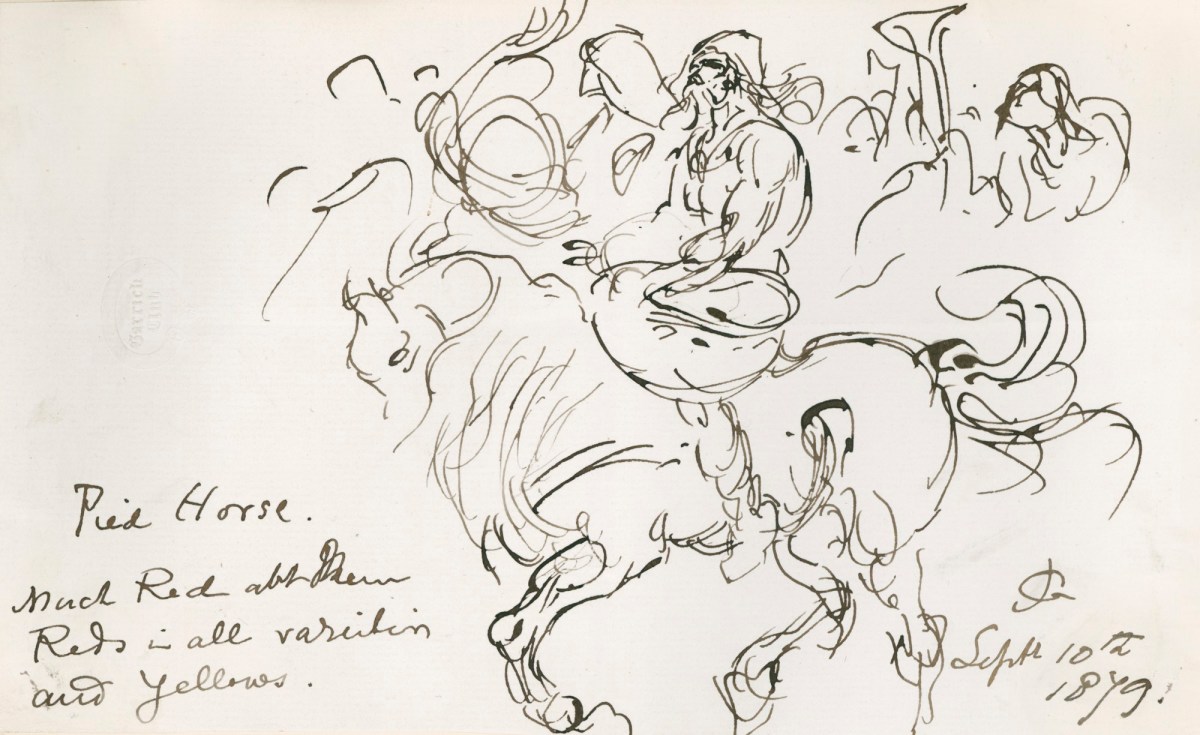 Sir John Gilbert RA, Sketch of figures on horseback