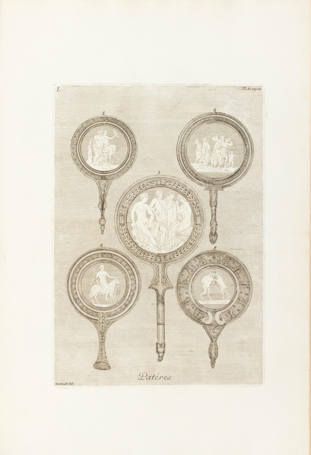 Jean Barbault, 'Des Pateres: Planche I.'