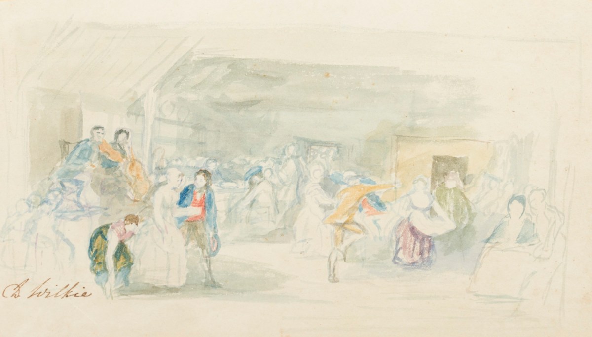 Sir David Wilkie RA, Compositional study for 'The Penny Wedding'