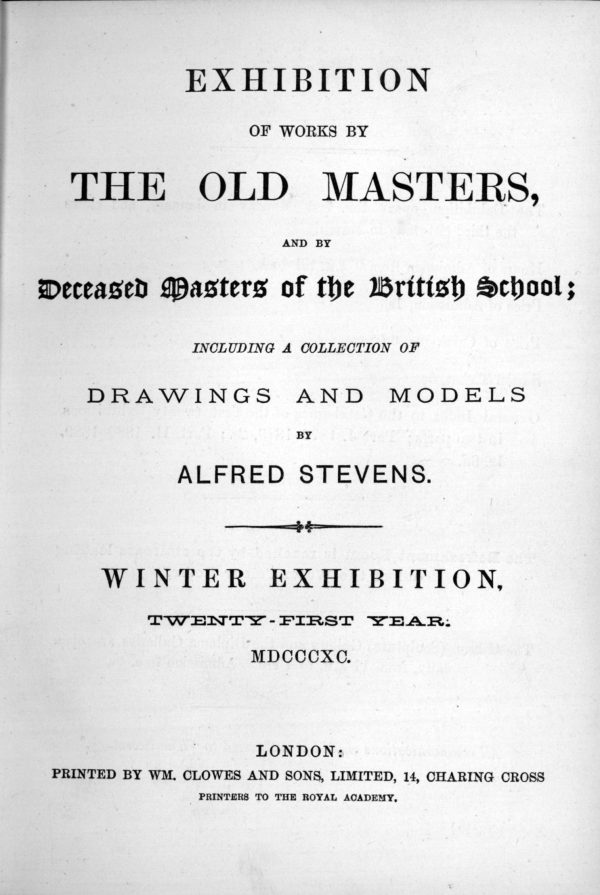 Page 1 of 1890 - Old Masters, deceased masters of the British School, drawings & models by Alfred Stevens