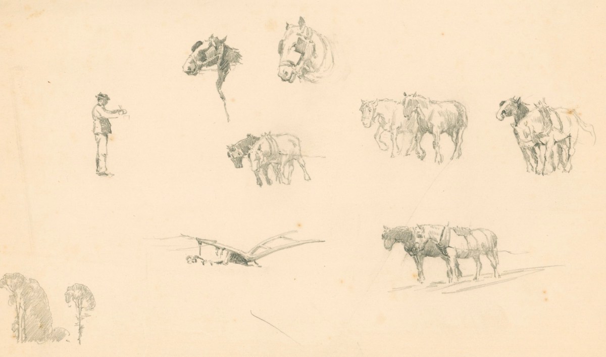 Alfred Parsons RA, Sketches of plough horses and other subjects
