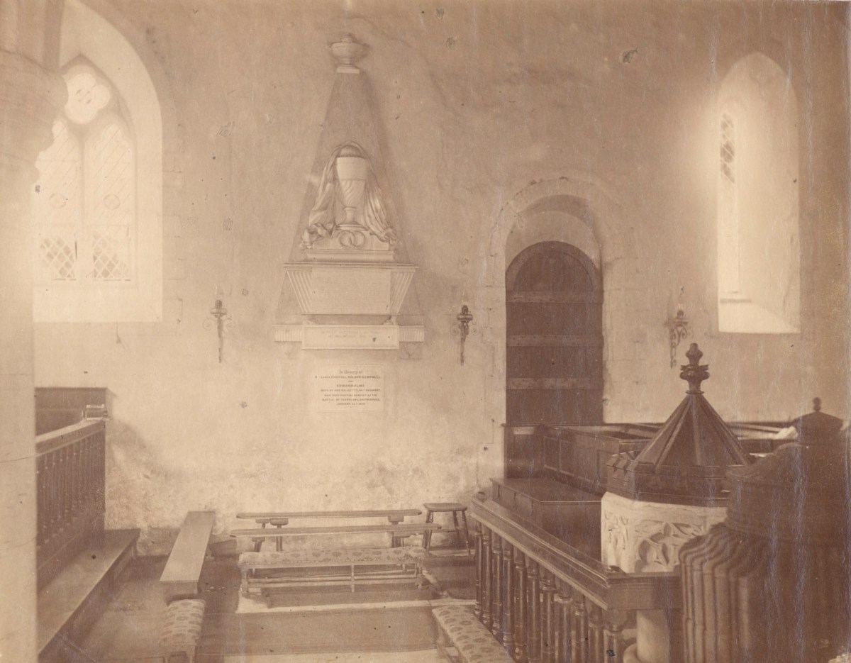 Unidentified photographer, St Margaret's Church, Chipstead, Surrey: view of part of north wall, interior