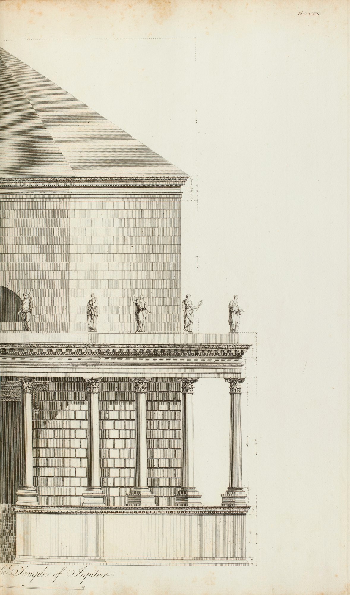 Charles-Louis Clérisseau, Elevation of the Temple of Jupiter