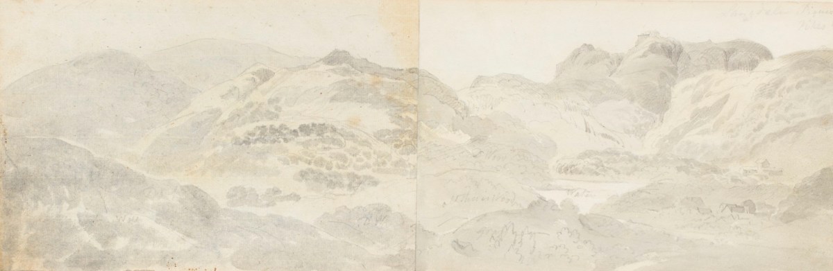 Philip Reinagle RA, Drawing of Langdale Pikes
