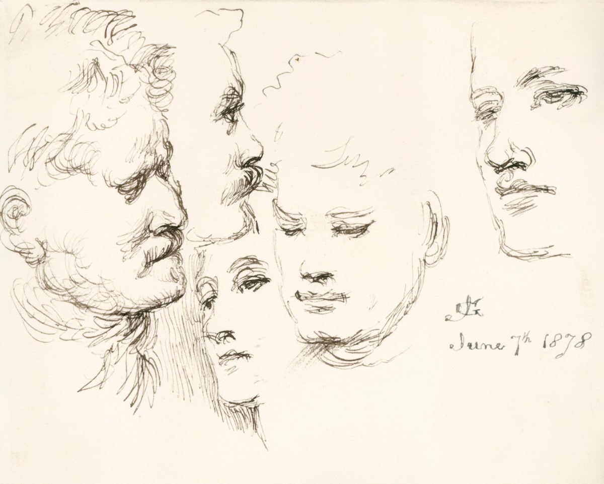 Sir John Gilbert RA, Studies of faces