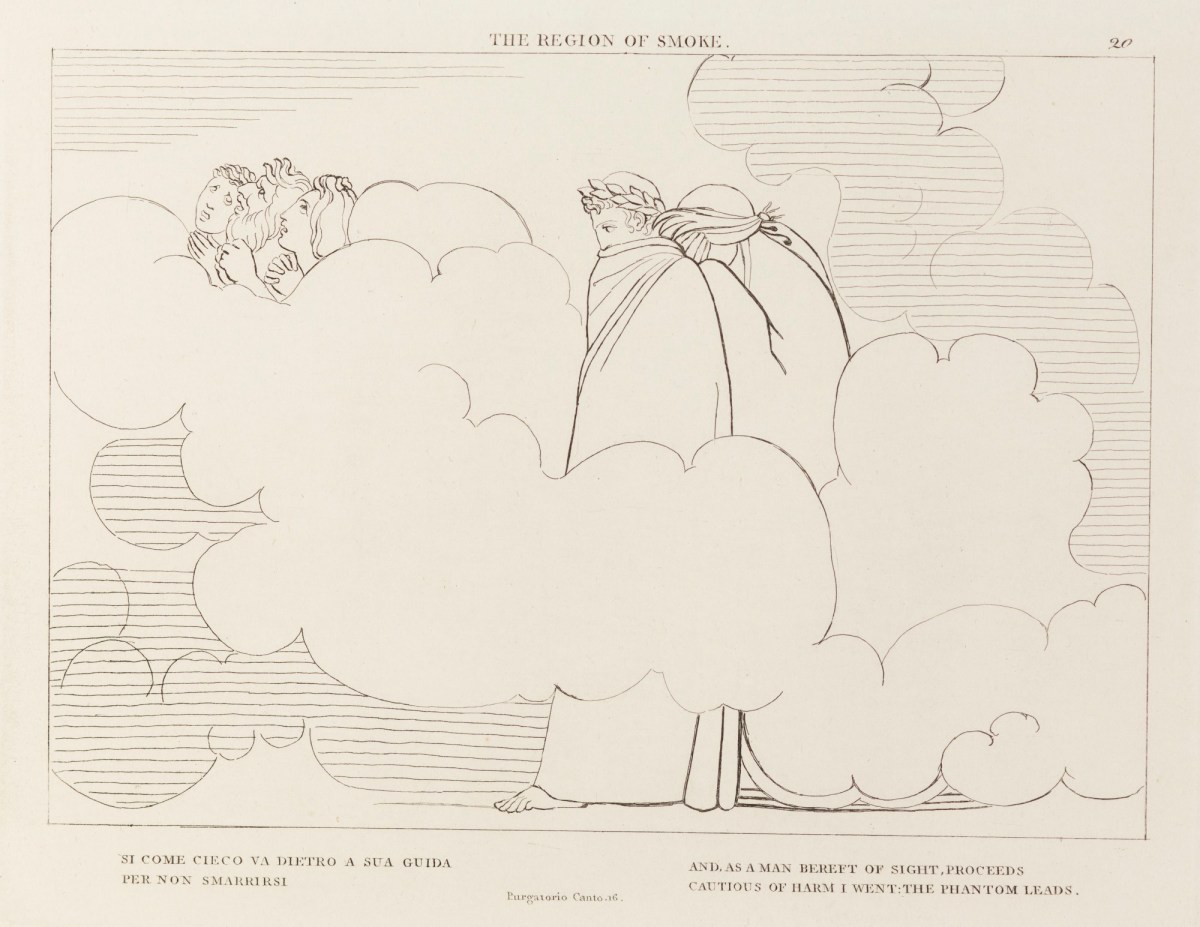 John Flaxman RA, 'The Region of Smoke' (from The Divine Comedy, Purgatory)