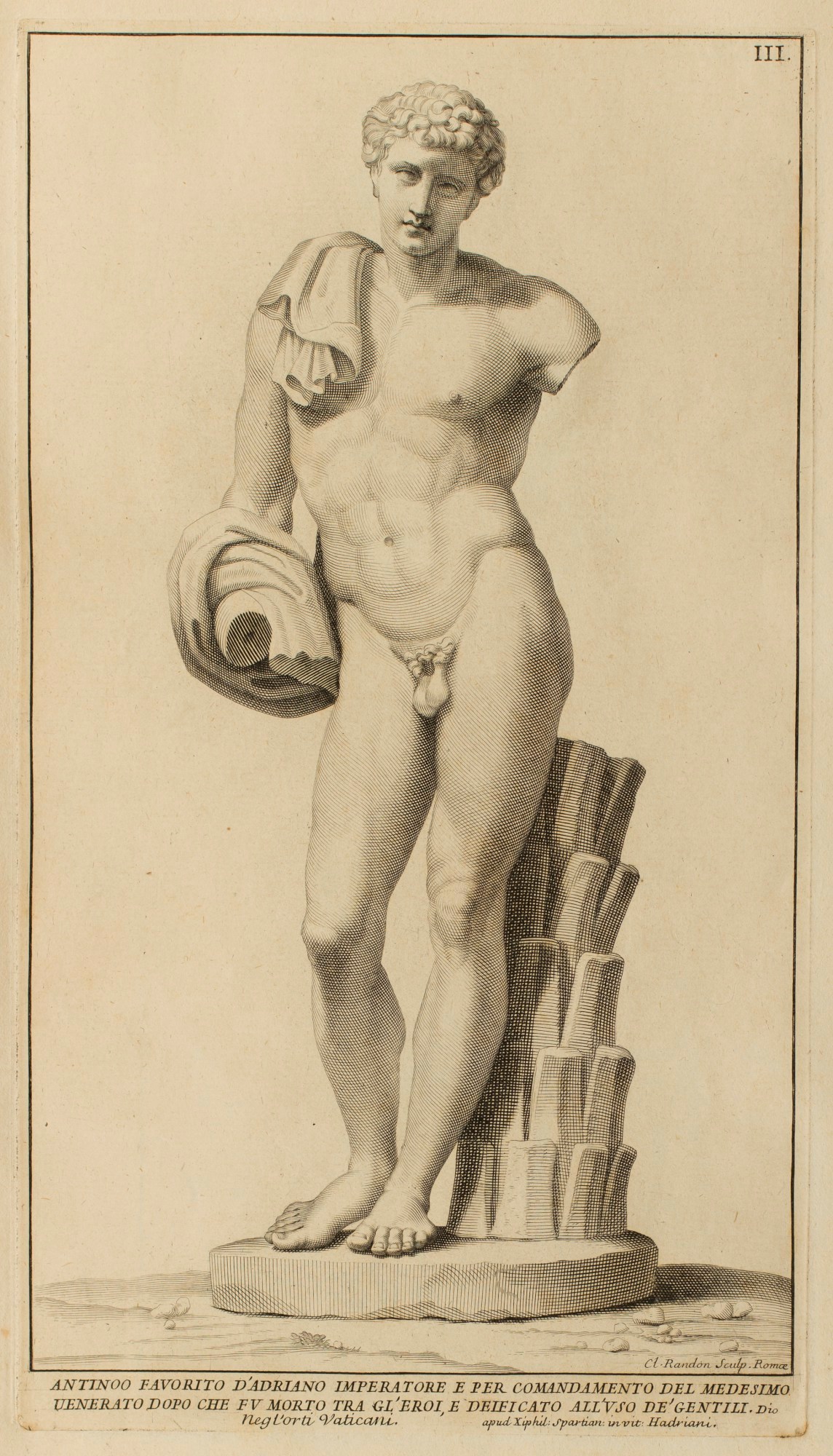 Claude Randon, The Hermes of the Museo Pio-Clementino (once known as Belvedere Antinous)