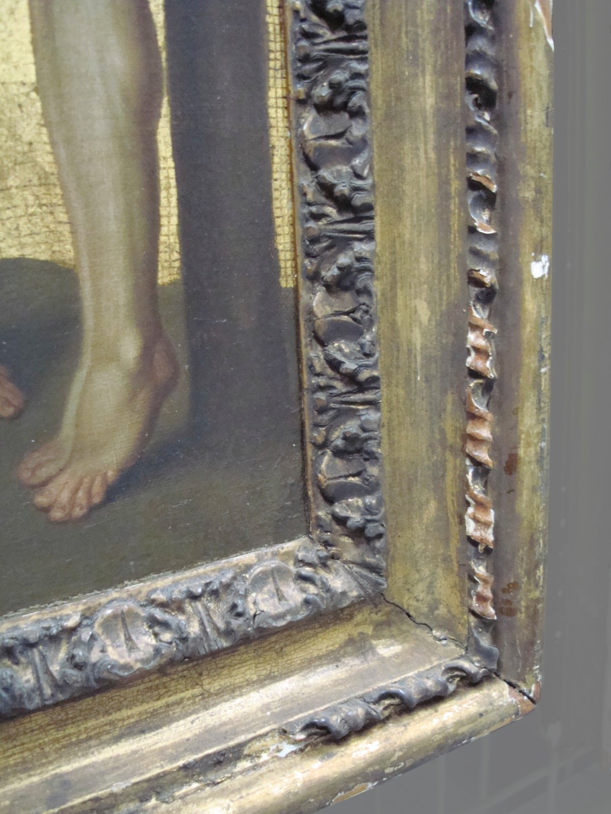 Unknown, Original frame for Giuseppe Cades after Raphael 'Apollo and Marsyas'