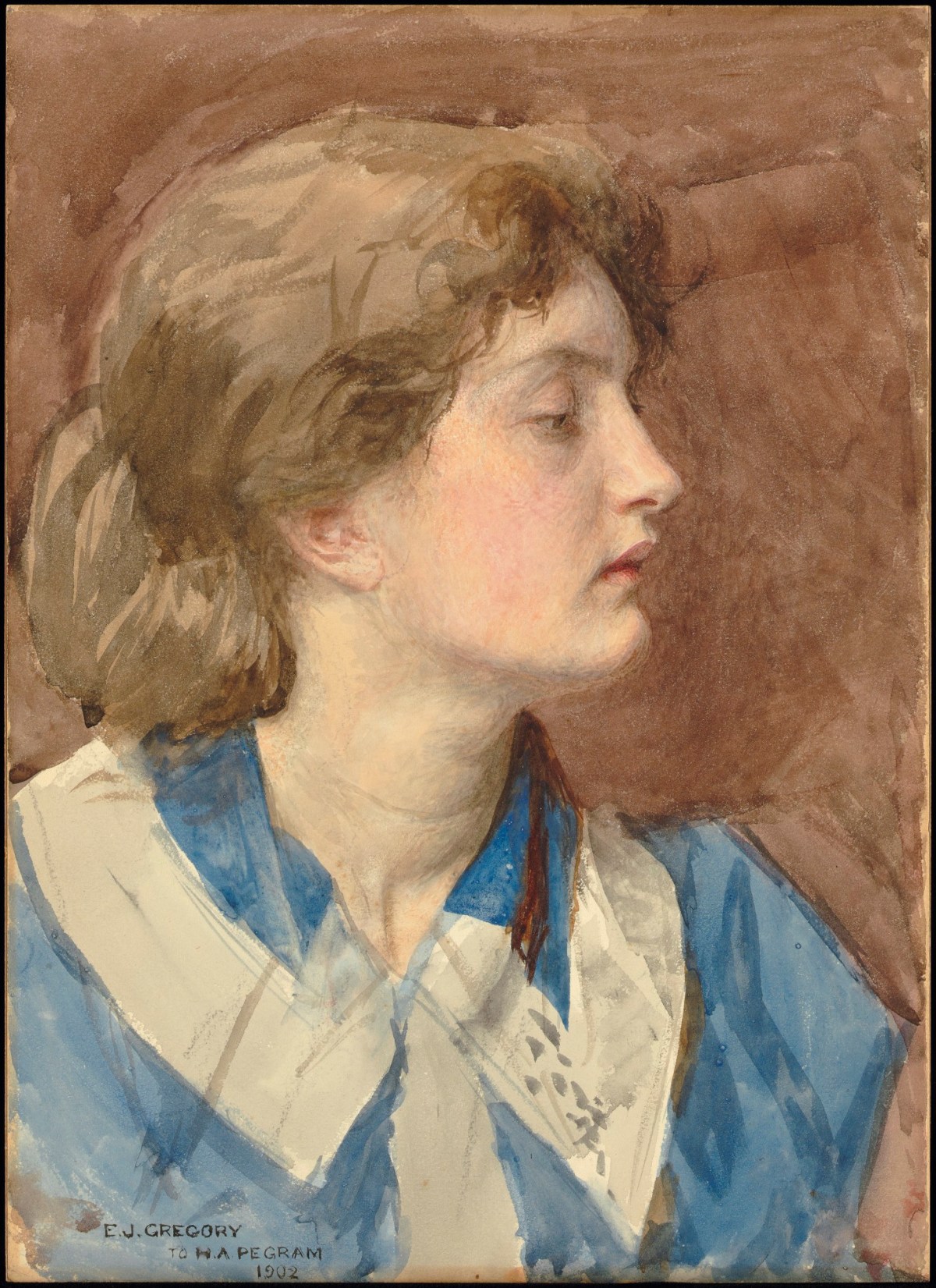 Edward John Gregory RA, Head of a young woman