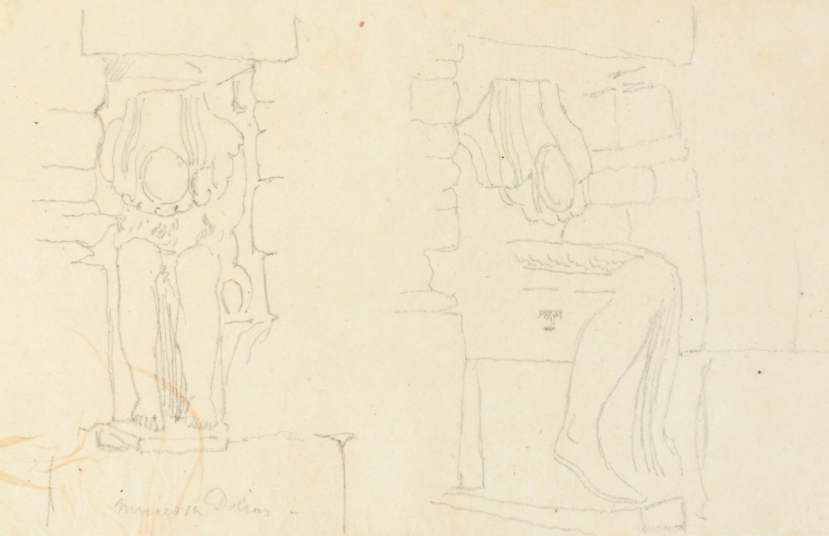 Richard Westmacott the Younger RA, Two tracings after a statue of Minerva