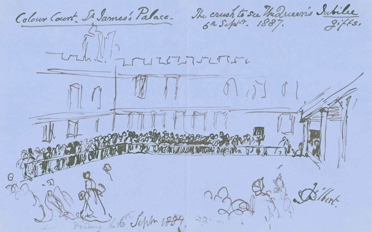 Sir John Gilbert RA, The crush to see the Queen's Jubilee gifts