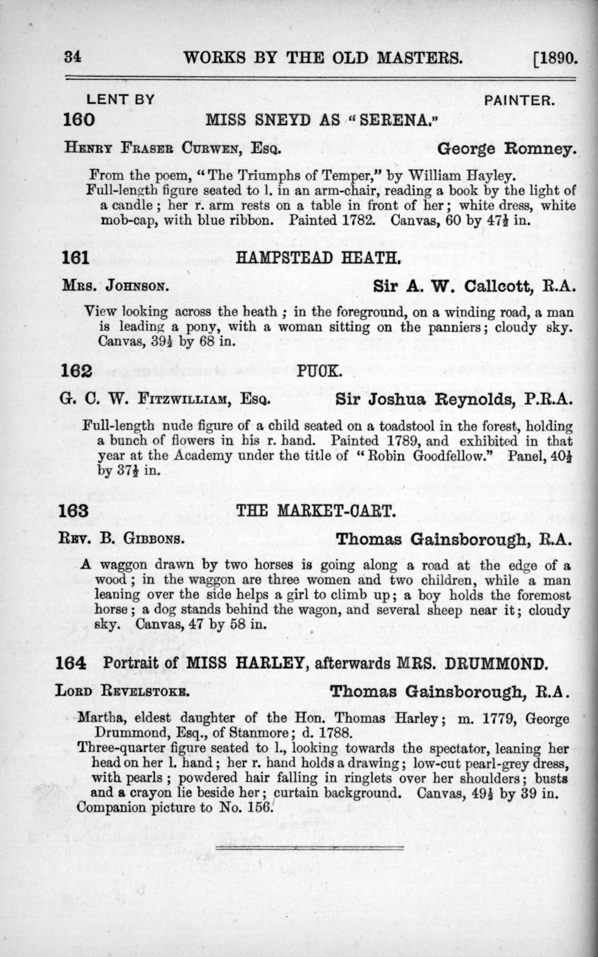 Page 34 of 1890 - Old Masters, deceased masters of the British School, drawings & models by Alfred Stevens