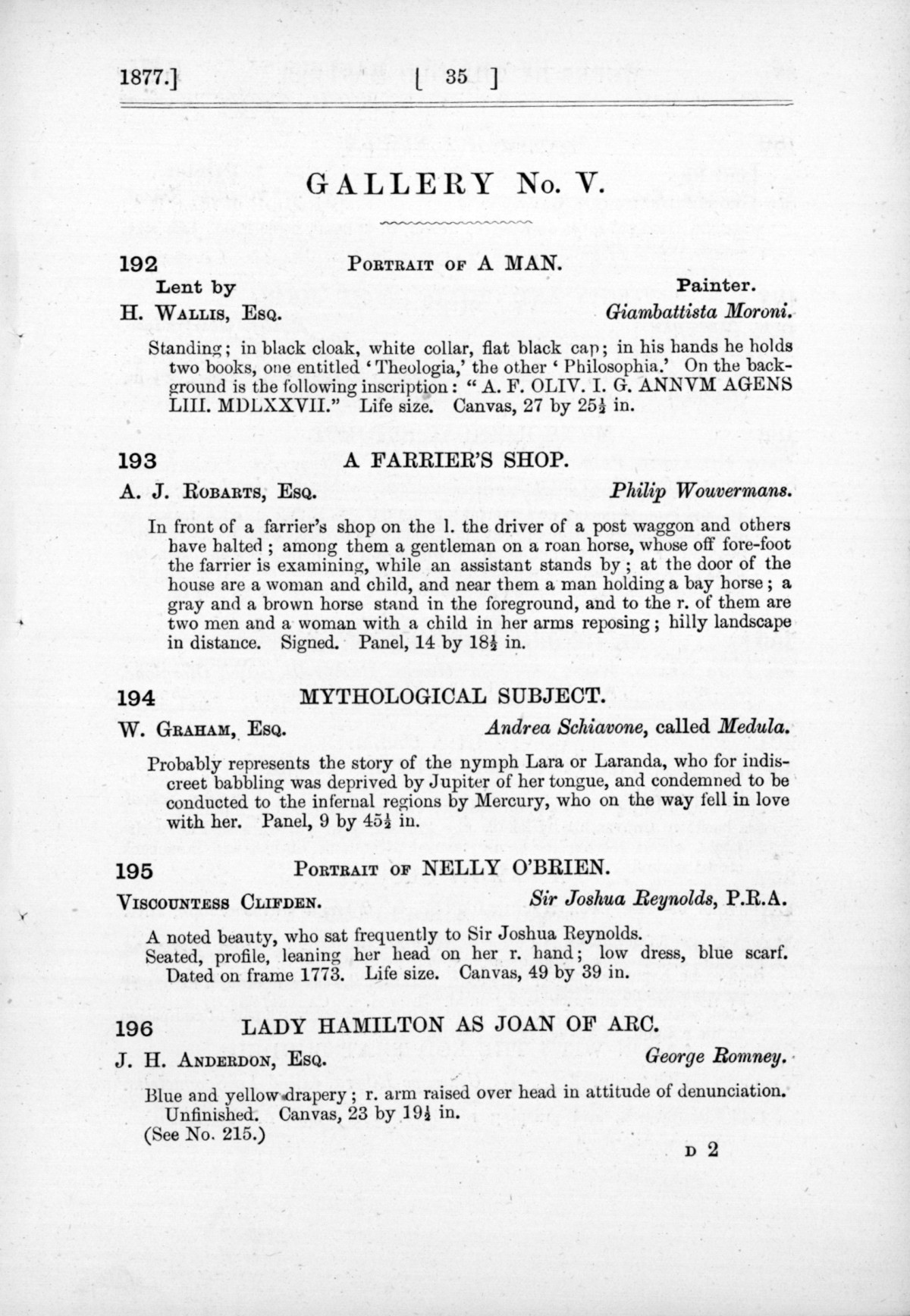 Page 35 of 1877 - Old Masters and deceased masters of the British School