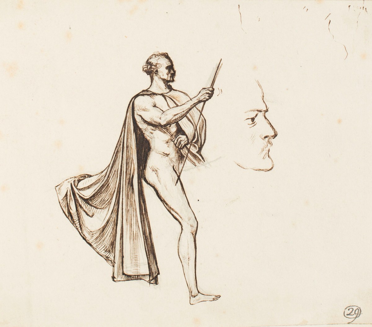 Henry Hugh Armstead RA, Study of a man on horseback for the unexecuted Blackfriars' Bridge project